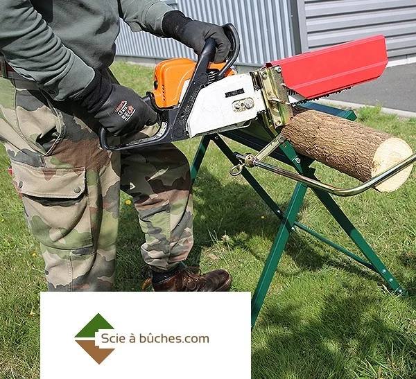 Chevalet support pour tronçonneuse