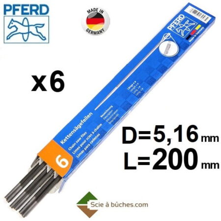 Lime pour chaîne de tronçonneuse 3/8", diamètre 5,16 mm