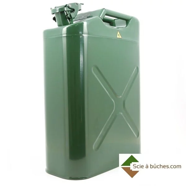 Jerrican métal 20 L , style US militaire, couleur vert armée