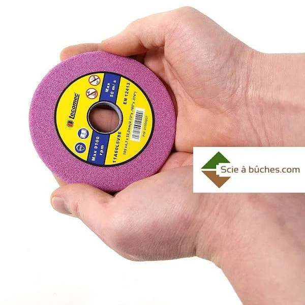 Meule pour affûtage chaine de tronçonneuse, ⌀105, ép 4,7mm